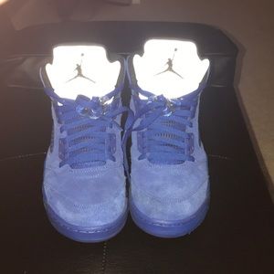 Jordan 5 blue suede size 9 great condition